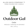 OUTDOOR GAL Spiced Cedar & Brandy Soy Jar Candle (Small and Medium)